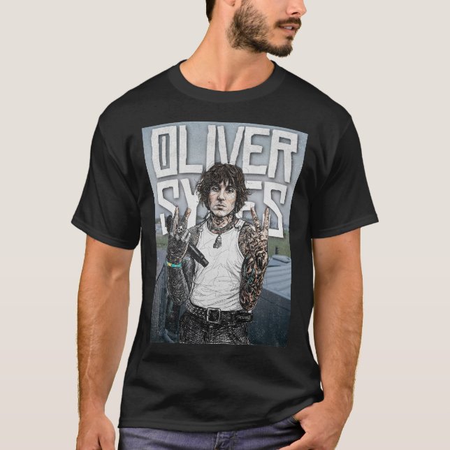 Camiseta Oliver Sykes Illustration – Rock Star Portrait (Anverso)