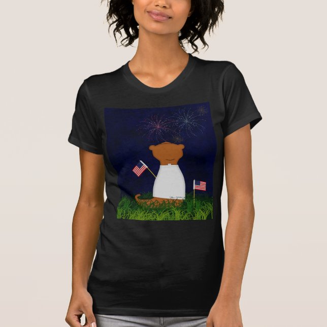 Camiseta Oliver The Otter Watching Fireworks (Anverso)