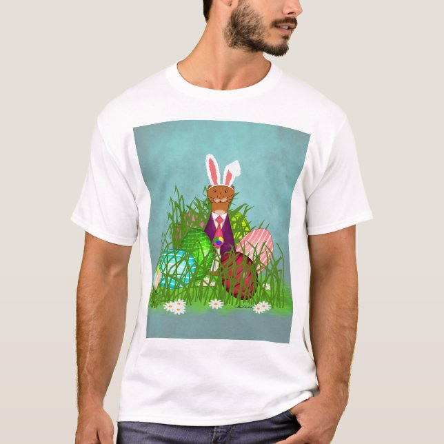Camiseta Oliver The Otter y la gran caza de huevos de Pascu (Anverso)