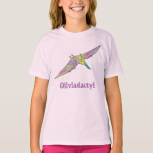 Camiseta Olivia dáctilo Pterodáctilo Dinosaurio Divertido C
