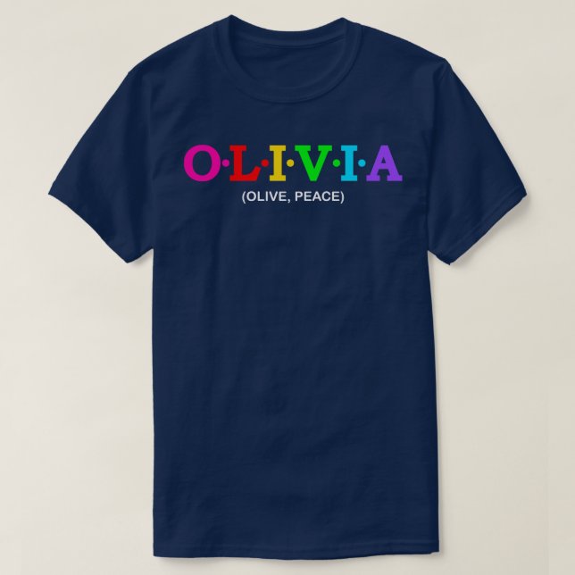 Camiseta Olivia Olive Peace (Diseño del anverso)