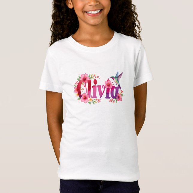 Camiseta Olivia - Personalised Shirt  - For Kids (Anverso)