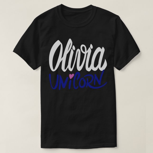 Camiseta Olivia Unicorn (Diseño del anverso)