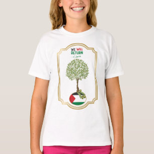 Camiseta Olivo palestino: "Regresaremos"