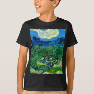 Camiseta Olivos Van Gogh en un paisaje montañoso