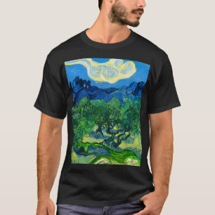 Camiseta Olivos Van Gogh en un paisaje montañoso