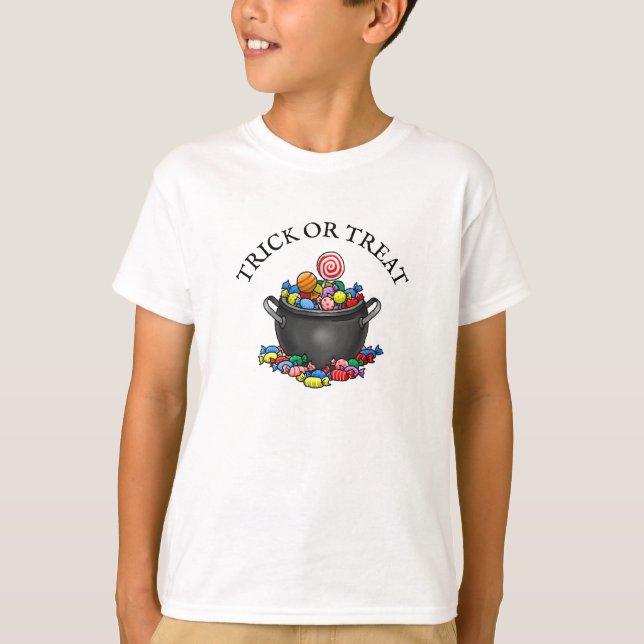 Camiseta Olla llena de dulces para Halloween (Anverso)