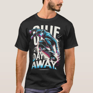 Camiseta Ollie The Day Away Skateboarding Gráfica divertida