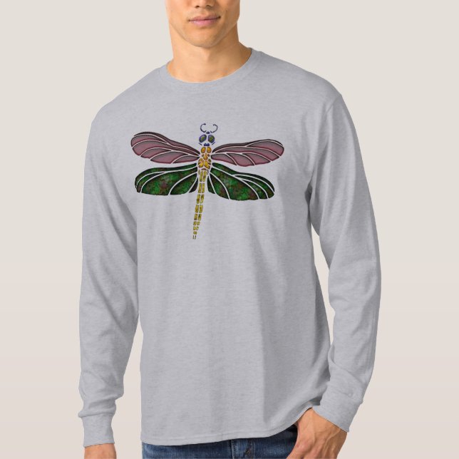 Camiseta Olmo Shell y libélula del vitral (Anverso)
