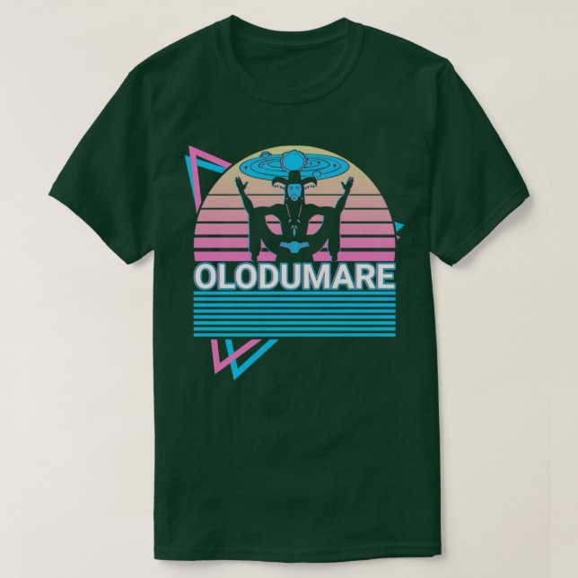 Camiseta Olodumare Orisha African Deity Yoruba Religion Ret (Diseño del anverso)