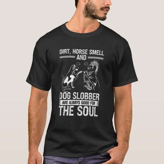 Camiseta Olor de caballo sucio y baba de perro Caballos mon (Anverso)