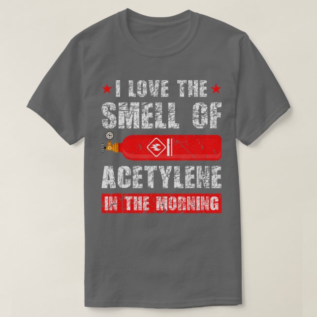 Camiseta Olor de soldadura de oxi acetílico autógeno (Diseño del anverso)