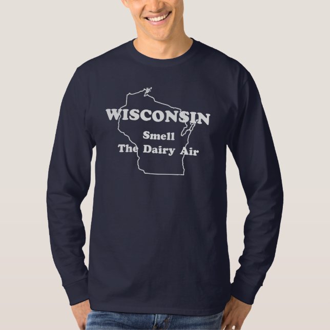 Camiseta Olor de Wisconsin el campanero largo de la manga (Anverso)