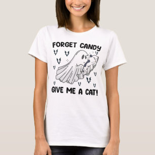 Camiseta Olvida Caramelo Dame Un Gato Halloween