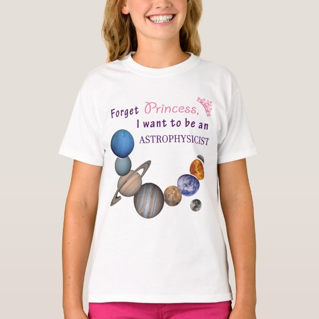 Camiseta Olvidar princesa - Astrofísico (Anverso)
