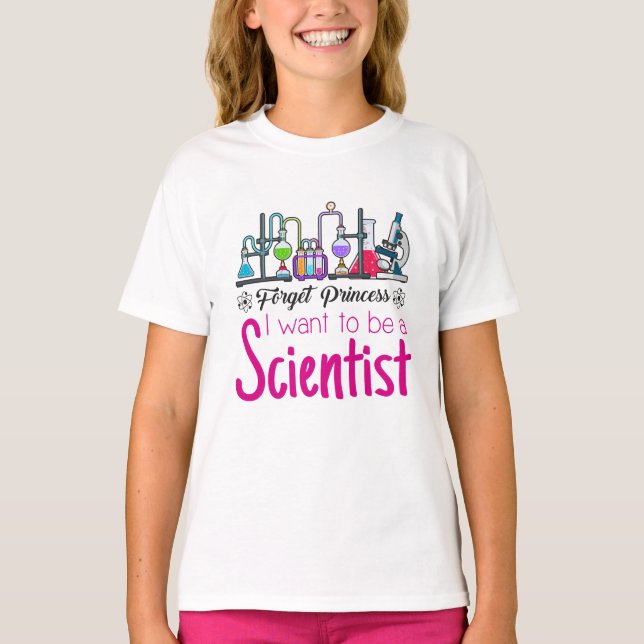 Camiseta Olvidar princesa quiero ser científica (Anverso)