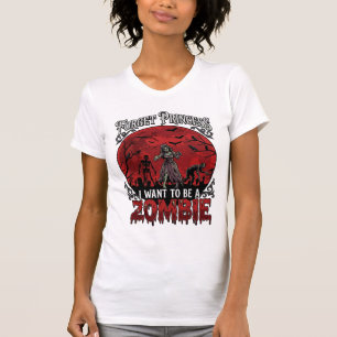 Camiseta Olvidar Princesa Zombie Luna de Sangre Murciélagos