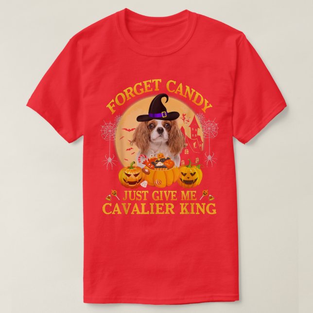 Camiseta Olvídate De Candy Dame Cavalier King Pumpkin Ha (Diseño del anverso)
