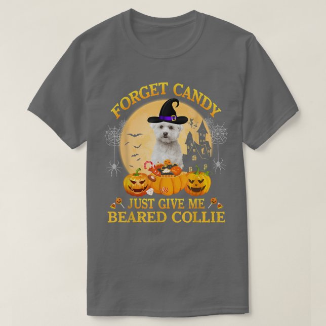 Camiseta Olvídate de Candy, Dame Un Bichon Frise Pumpkin Ha (Diseño del anverso)