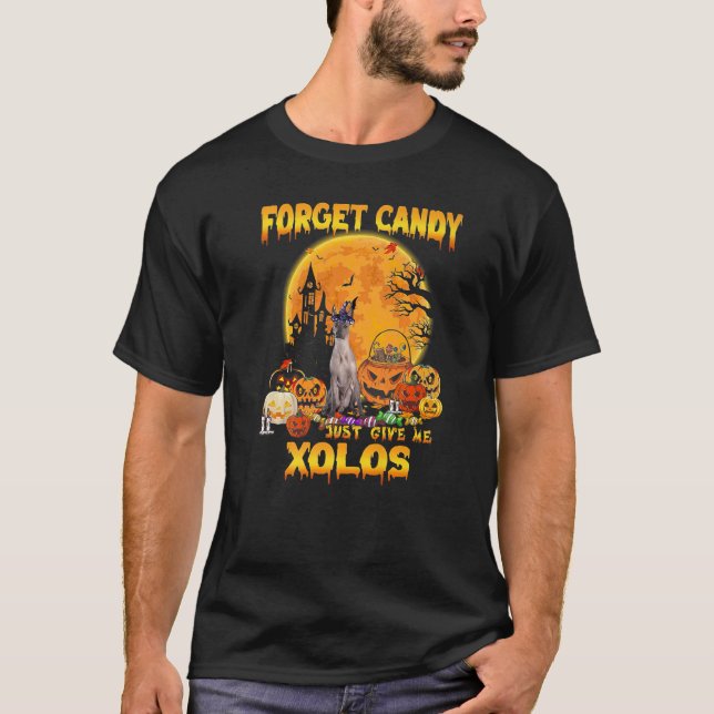 Camiseta Olvídate de Candy Dame Xoloitzcuintlis Pumpkin (Anverso)