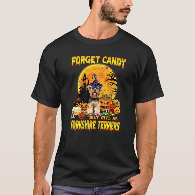 Camiseta Olvídate de Candy Dame Yorkshire Terrier Pumpki (Anverso)