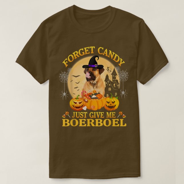 Camiseta Olvídate de Candy solo dame BoerBoel Pumpkin Hallo (Diseño del anverso)