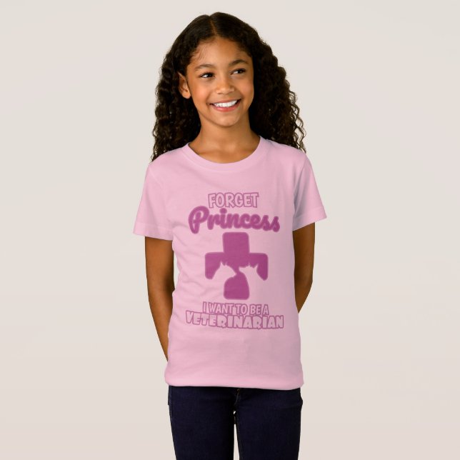 Camiseta Olvídate de la princesa que quiero ser veterinaria (Anverso completo)