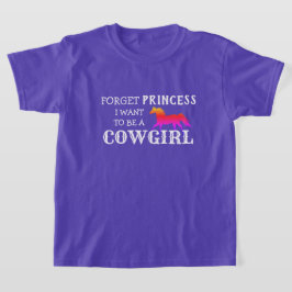 Camiseta "Olvídate de la princesa, quiero ser una vaca"