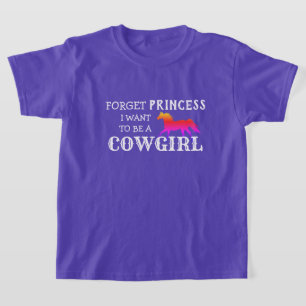Camiseta "Olvídate de la princesa, quiero ser una vaca"