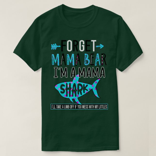 Camiseta Olvídate de mamá Oso, soy una mamá tiburona y dive (Diseño del anverso)