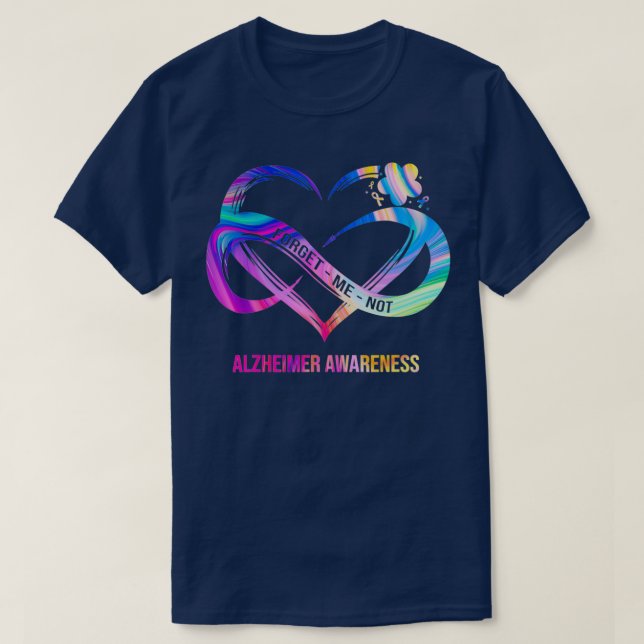 Camiseta Olvídate de mí no Alzheimer Conciencia Flor cardía (Diseño del anverso)