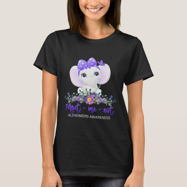 Camiseta Olvídate de mí no Alzheimers Elefante de la concie (Anverso)