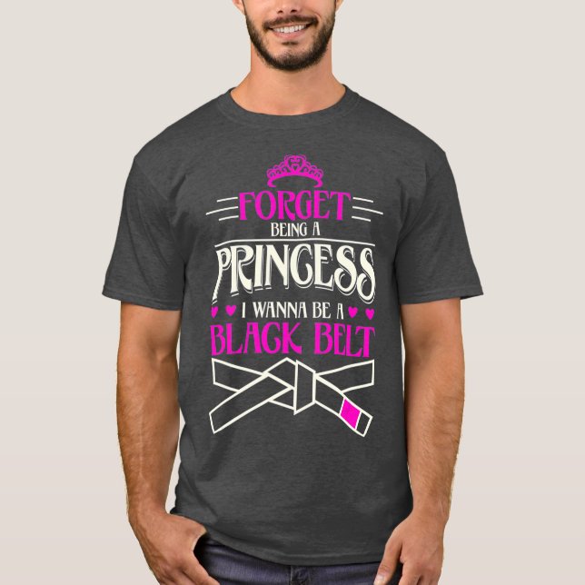 Camiseta Olvídate de ser una princesa que quiero ser negra (Anverso)