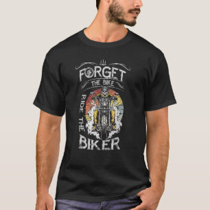 Camiseta Olvídate del paseo en bicicleta con el cráneo de r