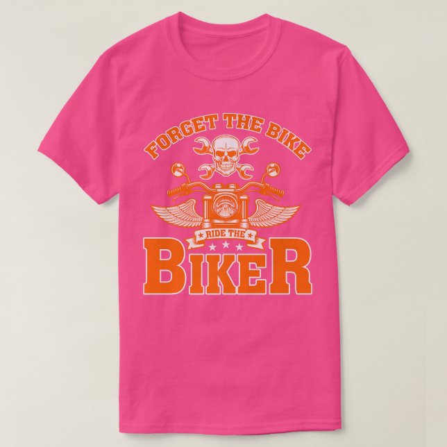 Camiseta Olvídate Del Viaje En Bicicleta El Gracioso Biker  (Diseño del anverso)
