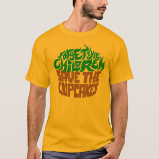 Camiseta Olvide a los niños - verde+Chocolate