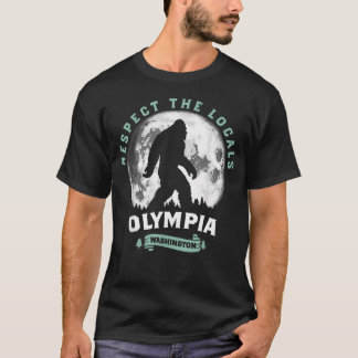 Camiseta Olympia Wa Respeta a los Lugares Sasquatch Luna Ll