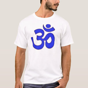 Camiseta OM AZUL, aum, sánscrito, mantra, yoga, tantra