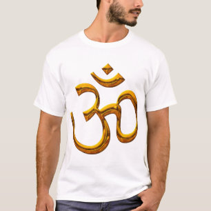 Camiseta - OM, efecto del oro viejo/frente -