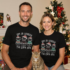 Camiseta Om es donde están los gatos - Divertidos Navidades