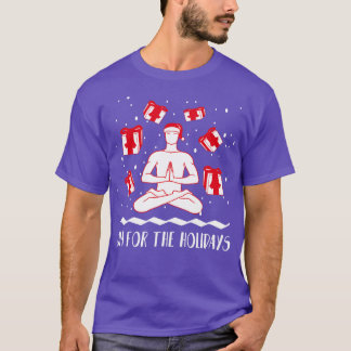 Camiseta Om For Holidays Funny Yoga Navidades Tshirt Ho