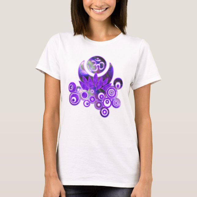 Camiseta OM LOTUS Design violet + tus ideas (Anverso)