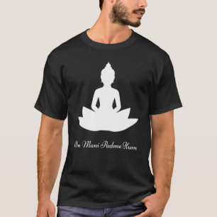 Camiseta Om Mani Padme Hum Buda y Loto Meditación Mant
