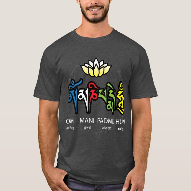 Camiseta Om Mani Padme Hum Mantra girl (Anverso)