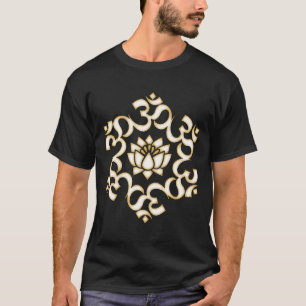 Camiseta Om Mantra Mandala Lotus Flor Budismo Yoga Symbo