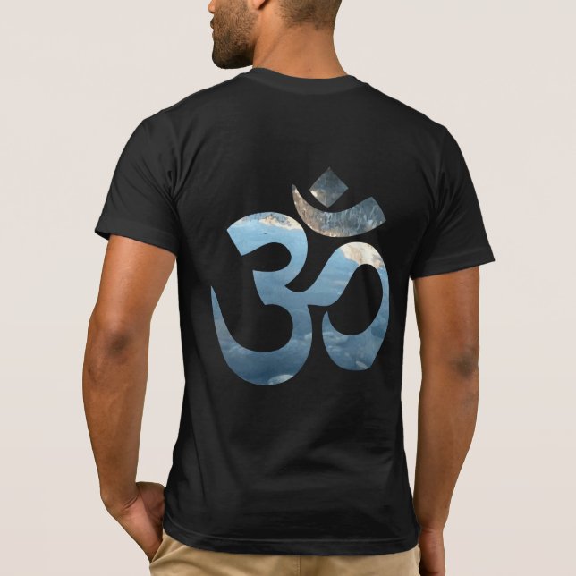Camiseta Om Mantra Meditación Yoga Mens Delantera Y Atrás (Reverso)