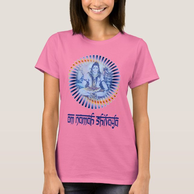 Camiseta Om Namah Shivaya (letra oscura) (Anverso)