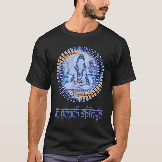 Camiseta OM Namah Shivaya (letras ligeras) (Anverso)