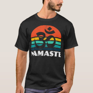 Camiseta Om Namaste Retro Meditación Ejercicio Yoga L