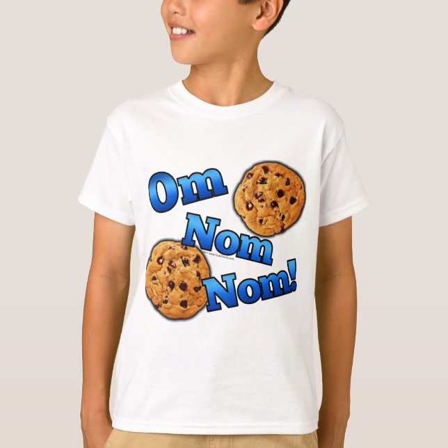 Camiseta OM Nom Nom, galletas del amor de Meme (Anverso)